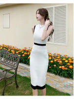 Vestido De Encaje REALEFT Para Mujer Estampado De Verano Sin Mangas Cuello En O Vestido De Tubo Ajustado Rodado De Rodilla Estilo Vintage - details 1