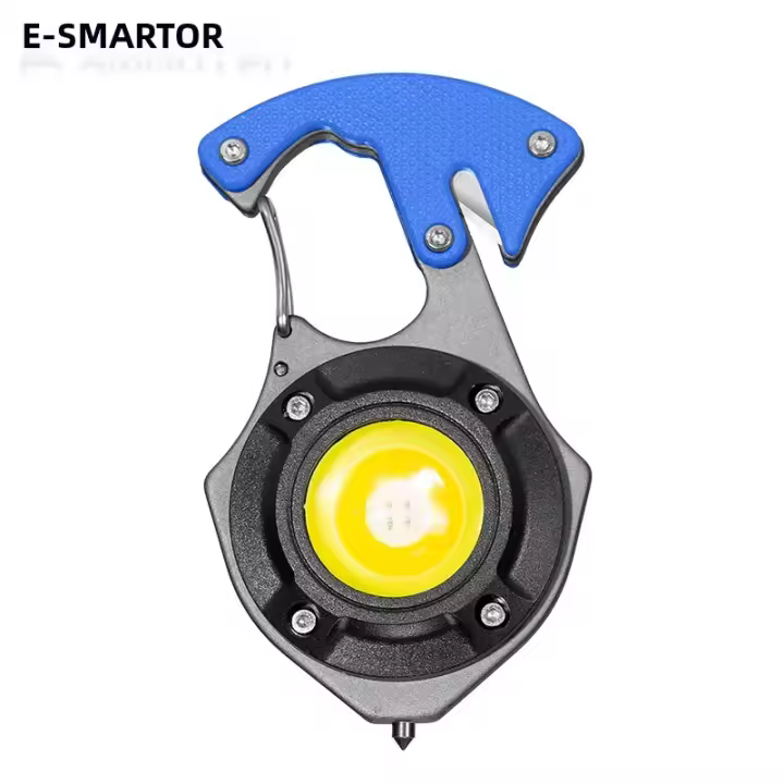 ESMARTER W5143 Linterna Multifuncional De Llave Con Lámpara Para Bicicleta Y Chaqueta Windjacket Torcha Portátil Recargable LED Impermeable De 450 Lúmenes - 1
