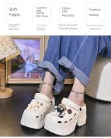 Sandalias De Tobillera Gruesas Para Mujer Verano 2025 Clogs Con Plataforma Y Tacón De 7cm Para Playa Y Jardín EVA Cómodas Y Antideslizantes Tallas 34-41 Colores Negro Blanco Kanki - details 3