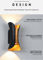 Lámpara De Pared LED 6W 10W Aluminio IP65 Impermeable Luz Exterior Para Jardín Porche Moderna Interior Estilo Nórdico Soporte Decorativo Iluminación - details 3