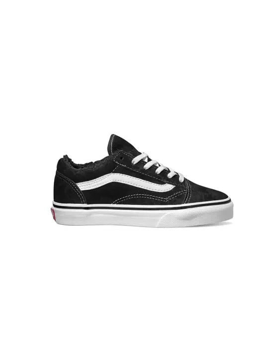 Zapatilla Niño Vans Old Skool Negra Blanca - 1