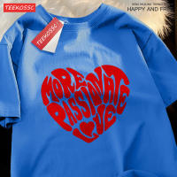 Camiseta Impresión Amor Masculina Y Femenina Casual Verano Algodón Tops Estilo Hip Hop Parejas Ropa Transpirable Camiseta Tee - details 18