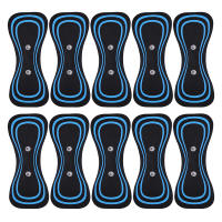 Parches De Gel Para Masajeador De Cuello EMS Reemplazo De Entrenador De Caderas Estimulador Muscular Adhesivo Accesorios De Masajeador Corporal Negro - details 8