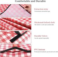 Manta de picnic impermeable para playa, 200 x 200 cm, lavable, ligera , con asa, color rojo a cuadros - details 2