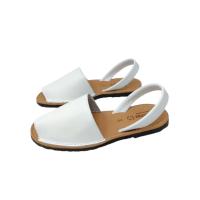 Sevillas Menorquinas Abarcas en Piel Mod. 778 - Colores Marino Cuero Blanco Negro Azulón - Unisex - España - Primavera Verano - Talón Abierto - Piso de Goma Antideslizante - details 2