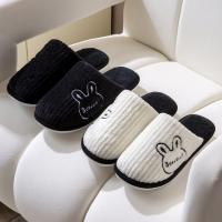 Zapatillas De Peluche Para Hombres Y Mujeres Parejas Zapatos No Slip Suaves Vintage Sin Talón Para El Hogar Interior Dormitorio Invierno - details 0