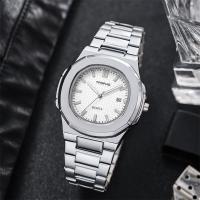 Reloj De Lujo Para Hombre Resistente Al Agua 30M Luminoso Fecha Acero Inoxidable Cuadrado Reloj De Pulsera Cuarzo Estilo Formal Y Casual - details 8