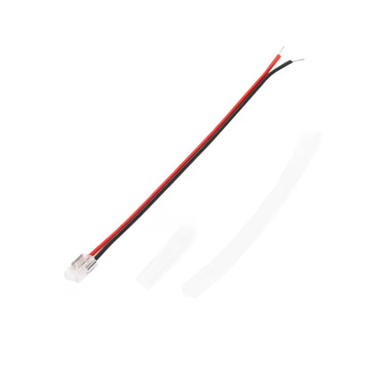 Ledkia Conector con Cable para Tira LED SMD/COB Superestrecha Autorectificada 220V AC IP65 Ancho 6,5 mm 5 mm - 1