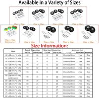 Juego de 2 Ruedas para Maleta, Kit de reparación de repuesto, ejes de Goma silenciosos, de repuesto para Maleta Ruedas, accesorios de equipamiento (50mm x 18mm) - details 3