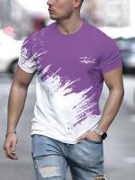 Camiseta De Hombre Con Cuello Redondo Y Manga Corta Para Deporte Al Aire Libre Ropa Casual De Calle Camiseta Transpirable Y De Secado Rápido - details 2