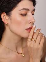 Encanto Anillo envuelto en perlas para mujer de tendencia fría de estilo coreano con diamantes Anillo de oro de 18 quilates chapado en acero de titanio simila,Elegant Versatile Titanium Steel Ring Gold Plated with Pearls and Diamonds Sensible Design - details 2