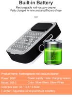 Aspiradora De Uñas Profesional 80W Recargable Con Filtro Removible Para Pediura Y Manicura Herramientas De Salón De Belleza - details 10
