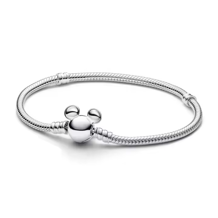 593061C00 - Pulsera Pandora Moments en plata de ley Cadena de Serpiente con Cierre Mickey Mouse de Disney 593061C00  Silver PANDORA - 1
