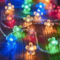 Cadena De Luces Solares De Flor De Cerezo LED Para Exterior Impermeable Decoración De Navidad Para Jardín Fiesta Árbol De Navidad - details 2