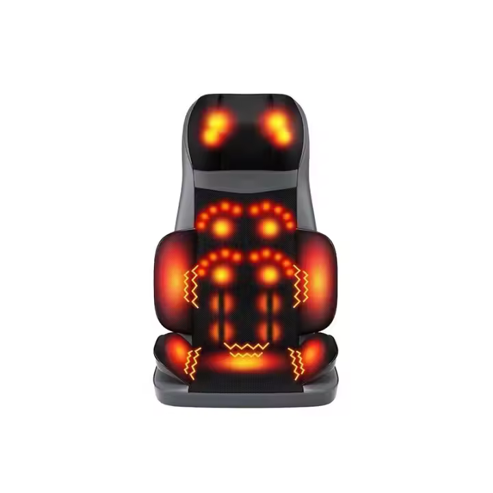 Cojín De Masaje Con Calor, Masajeador De Espalda Eléctrico Para Silla, Masaje Sincrónico 5En1, Con 10Juegos De Cabezales De Amasado, Cojín De Masaje De 3Modos - 1