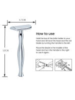 Afilado Manual De Aleación Cuchillo De Barba Doble Cara Para Corte De Pelo Y Cejas Adecuado Para Hombres Sin Energía Eléctrica Originales En China - details 0
