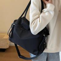 Bolso De Hombro Grande Para Mujeres Hecho De Nylon Con Correa Ajustable Para Uso Diario Casual Viajes Y Transporte. - details 0