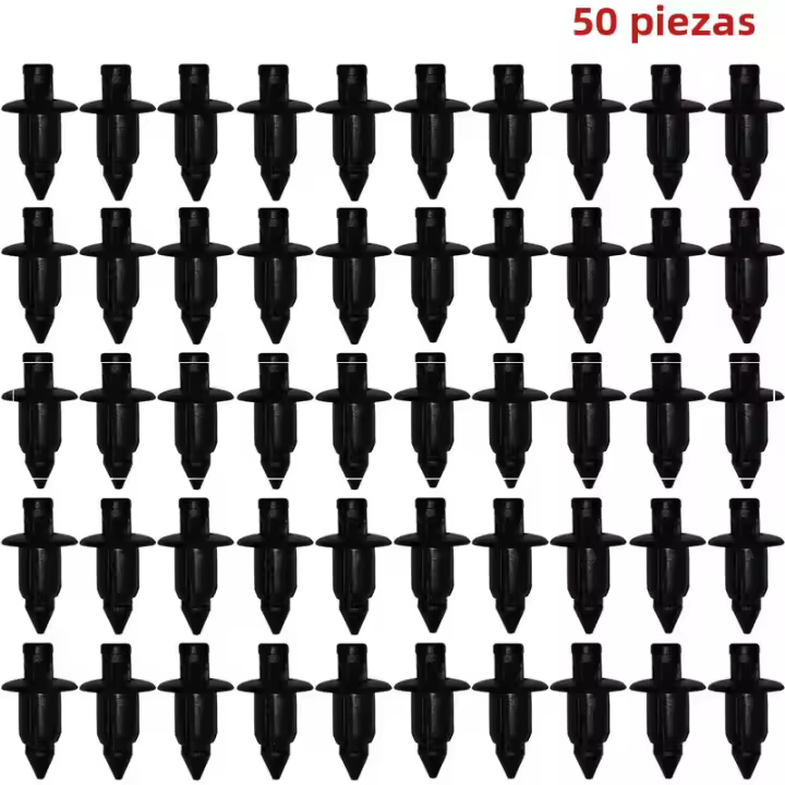 10/50Pcs Clip De Rivetado Negro 6mm Para Panel De Carrocería Y Trim De Motocicleta Accesorios Para Honda Auto Fijador Y Clip - 1