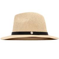Kebedo Moda Sombrero de Paja para Hombre Mujer de alta calidad, Gorro Panamá de Verano UPF 50, Sombrero Marrón, Estilo Fedora para el Sol, Playa, Fiesta, De ala Ancha, Plegable y Ligero Marrón, Talla Única Ajustable 56-57CM - details 6