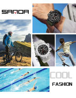Reloj Militar Para Hombre SANDA Resistente Al Agua 50m Con Pantalla LED Y Cuarzo Deportivo Reloj De Pulsera Grande Con Luz Nocturna Y Alarmas - details 16