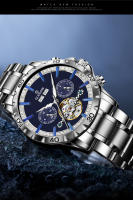 Reloj Mecánico Para Hombre GLENAW 2024 Resistente Al Agua Luminoso Acero Inoxidable Con Fecha Calibre Automático Skeleton Fashion - details 7