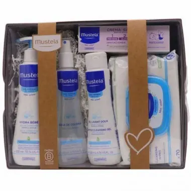Canastilla Bebé Mustela Gris (5 productos) - 1
