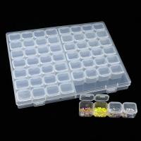 Caja De Almacenamiento Ajustable De Plástico 28/56 Con Etiquetas Para Joyería Arte De Uñas Y Accesorios De Pintura Diamante Caja De Contenedor Con Etiquetas - details 2