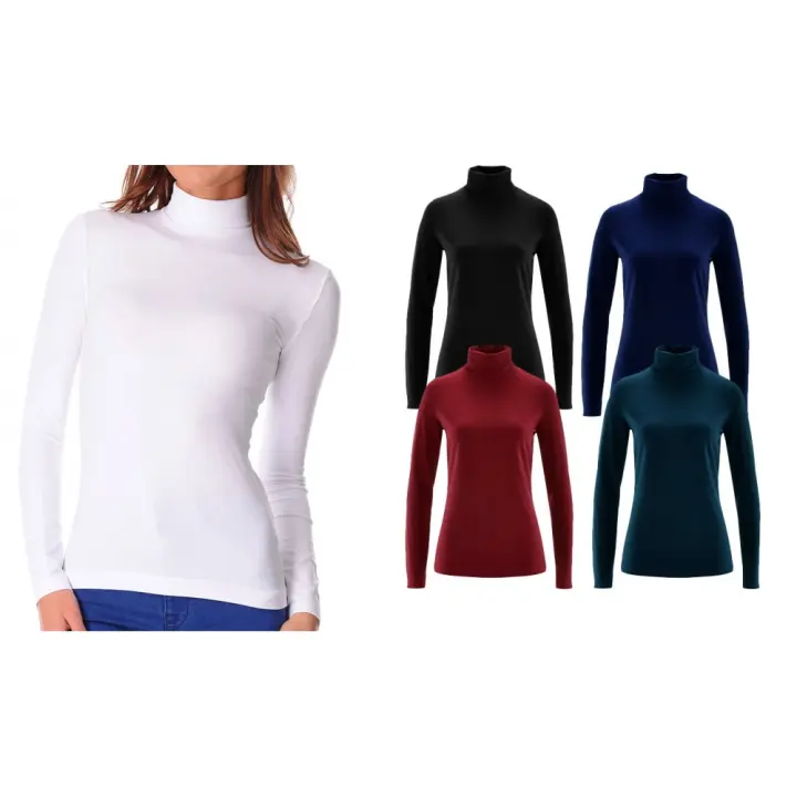 Mediawavestore VKA22 Pack 5 Camisetas Térmicas Cuello Alto Forro Polar Miriam - 1