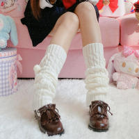 Calcetines De Lana Japoneses Para Invierno Calientes Estilo Lolita Cubrepiernas Con Bolas Para Mujer Material Acrílico - details 4