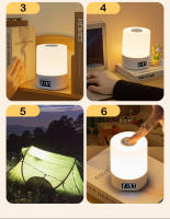Reloj De Noche LED Luz De Mesa Para Dormitorio Y Cama Protección Ocular Luz De Sueño Dimmerable Recargable Luz Táctil Para Bebés - details 5