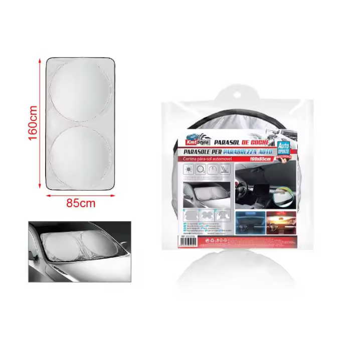 Parasol para ventana de coche, parasol plegable, protección UV, accesorios de estilo de coche, apto para la mayoría de vehículos - 1