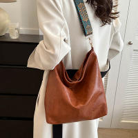 Bolso De Hombro Para Mujer Vintage De Color Sólido Moda Con Correa Ancha Y Gran Capacidad Bolso Cruzado De Estilo Buceo - details 22