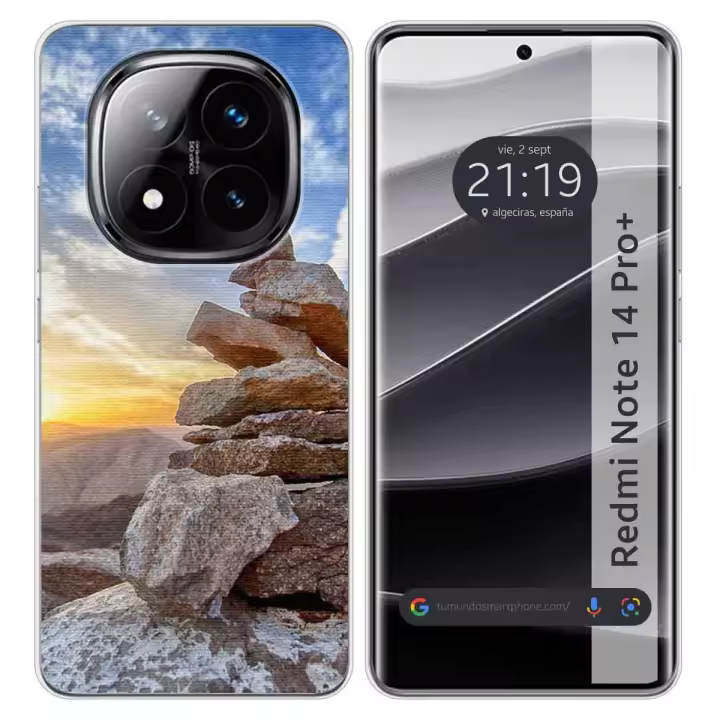 Tumundosmartphone Funda Silicona para Xiaomi Redmi Note 14 Pro+ Plus 5G diseño Sunset Dibujos - 1