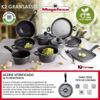 Juego de 3 Sartenes Magefesa K2 Gransasso - Antiadherente Mármol - Inducción - 18-20-24 Cm -Fabricadas en España - details 2