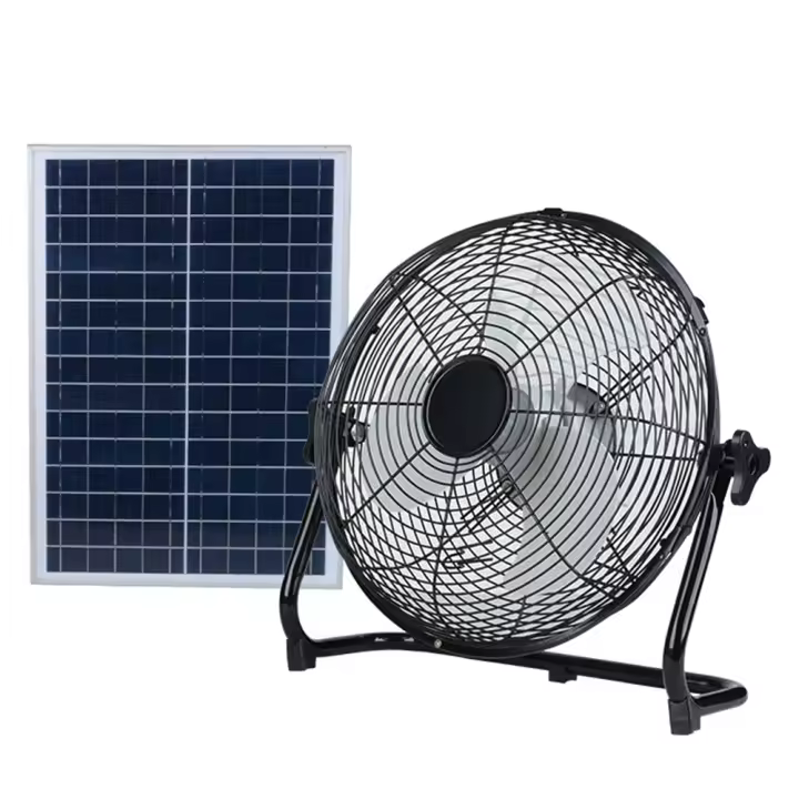 Ventilador de batería recargable Ø35cm 14-20V y panel solar portátil Maxfer - 1