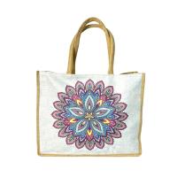 MEJORADA Bolso de Tote para Mujer con Patróns de Mandalas, Cremallera, Poliéster - details 7
