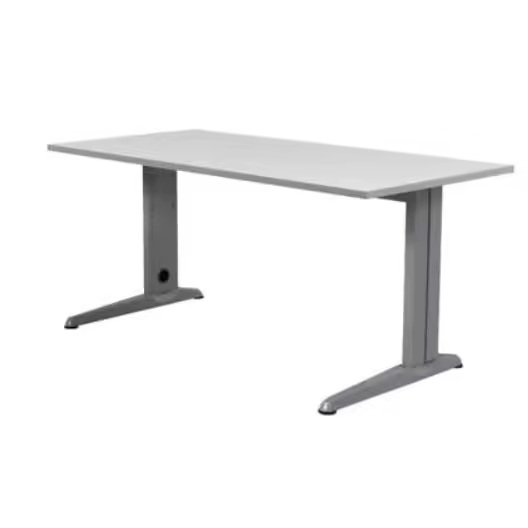 MESA METAL ROCADA 200 X 80 CM. ESTRUCTURA DE ALUMINIO REGULABLE TABLERO COLOR GRIS - 1