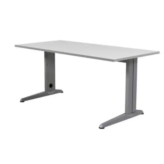 MESA METAL ROCADA 200 X 80 CM. ESTRUCTURA DE ALUMINIO REGULABLE TABLERO COLOR GRIS - 1