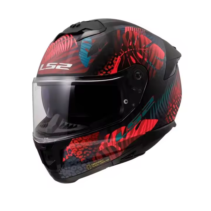 Casco LS2 Stream II KPA Jungle Matt Black Pink Blue 2206 - 1