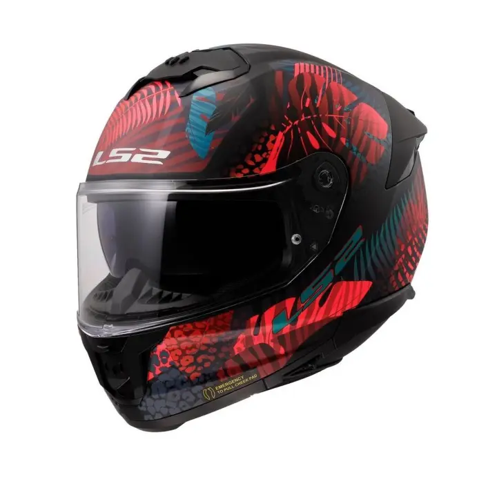 Casco LS2 Stream II KPA Jungle Matt Black Pink Blue 2206 - 1