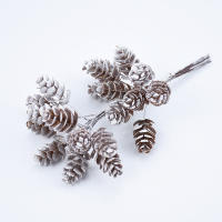 10pcs Rama Artificial De Pino Con Conos Y Flores Decorativas Para Decoración De Navidad Y Bodas Pack De 10 Piezas - details 11