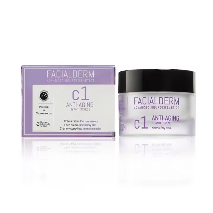 FACIALDERM Crema C1 Antiedad y Antiestrés para Piel Normal y Seca 50ml ✅ Entrega 24/72h - 1