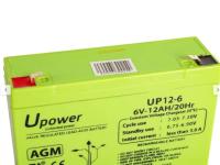 Batería U-Power AGM 6V 12Ah para Sais y Sistemas de Alarma - details 0