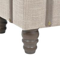 vidaXL Banco de almacenamiento madera maciza y acero 111x34x37 cm - details 6