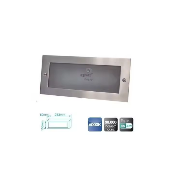 Gsc Evolution Aplique de Aluminio de LED 5W para Empotrar GSC 0703405 - Ahorro Energético - 1