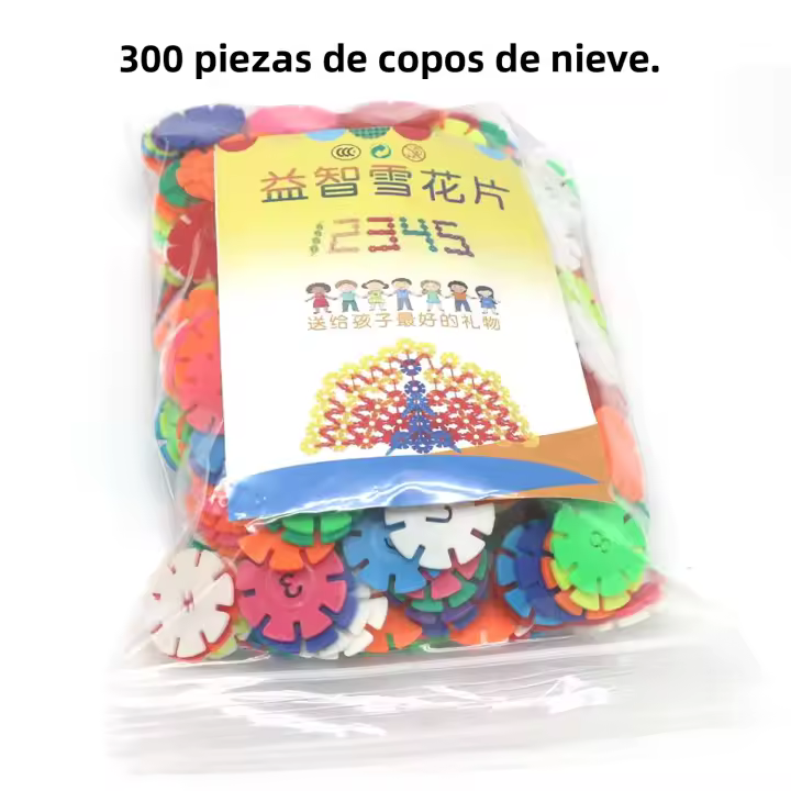 Juguetes De Rompecabezas Para Niños 300 Piezas De Bloques De Escarcha Educativos Tempranos Colores Aleatorios Desarrollo Cerebral DIY - 1
