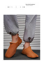 Zapatillas De Invierno MAEDEF Para Hombres Y Mujeres Ligeras Y Cálidas Con Plush Para Dormitorio Zapatos De Tela De Algodón Ajuste True to Size Material De Suela De Goma - details 12