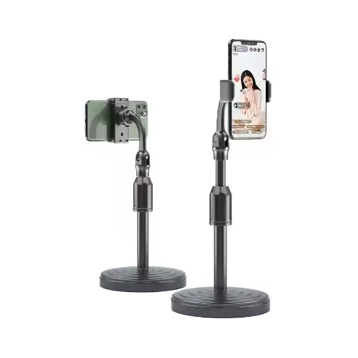 IPSDI Soporte de escritorio giratorio doble para teléfono celular para video, grabación, Tiktok YouTube Live, Studio - 1