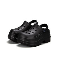 Sandalias De Tacones Altos Para Mujer Verano Cuña Plataforma Cerrada Antideslizante Suela Gruesa EVA Color Negro Blanco Caqui - details 8