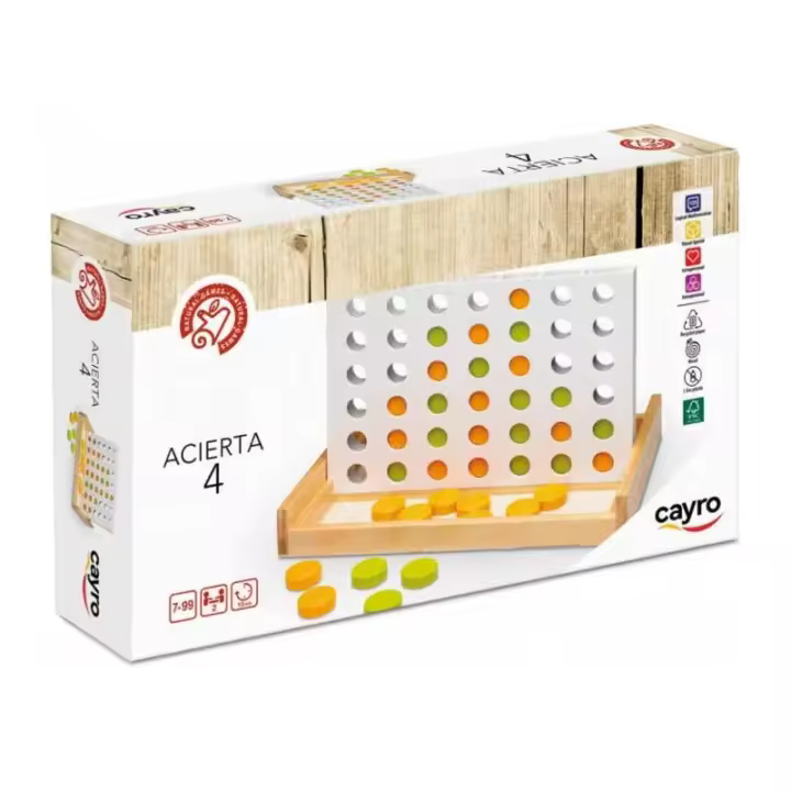 JUEGO 4 EN LINIA MADERA  "ACIERTA 4 " DE CAYRO - 1